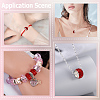 80Pcs Polymer Clay Rhinestone European Large Hole Beads with Silver Color Plated Brass Cores FPDL-LT0001-02A-7
