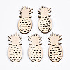 Undyed Natural Wooden Cabochons WOOD-S058-038-1