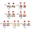 1Pair Leopard Print Heart Mother Sports Acrylic Dangle Stud Earrings EJEW-FS0001-22E-2