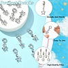 10Pcs Alloy Crystal Rhinestone Star European Dangle Charms MPDL-YW0001-06-5