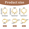 12Pcs 3 Style Brass Hoop Earring Findings KK-BC0012-37-2