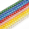 Electroplate Transparent Glass Beads Strands GLAA-T032-T4mm-AB-1