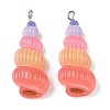 Opaque Resin Pendants RESI-Z040-06P-02-1