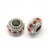 Alloy Rhinestone European Beads MPDL-R036-01H-1