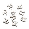 Tarnish Resistant 304 Stainless Steel Letter Charms X-STAS-O072-R-2