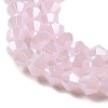Imitation Jade Electroplate Glass Beads Strands GLAA-F029-J4mm-C02-3