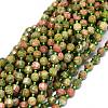 Natural Unakite Beads Strands G-O201B-15-1