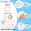 15Pcs Spray Paint Alloy Spring Gate Rings FIND-TA0010-92-4
