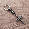 304 Stainless Steel Skull-shape Cross Keychains LS-HC7516-1