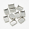Non-Tarnish 201 Stainless Steel Sew on Prong Settings STAS-T032-05-8x10mm-1