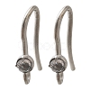 304 Stainless Steel Rhinestone Earring Hooks STAS-D310-01P-04-1
