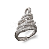 925 Sterling Silver Clear Cubic Zirconia Spiral Pendant Bails STER-R011-04P-1