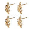 SHEGRACE Brass Micro Pave Cubic Zirconia Stud Earrings XGRQ4N841-719G-1