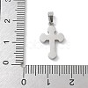 304 Stainless Steel Micro Pave Cubic Zirconia Pendants STAS-Z107-08P-10-3
