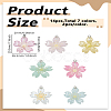 14Pcs 7 Colors Luminous Transparent Resin Pendants RESI-LP0001-64-2