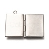 Non-Tarnish 316 Stainless Steel Locket Pendants STAS-P267-01P-4