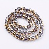 Electroplate Glass Faceted Rondelle Beads Strands EGLA-D020-10x8mm-14-2