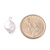 Natural Baroque Pearl Keshi Pearl Pendants PALLOY-JF01494-01-5