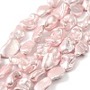 Electroplated Shell Pearl Beads Strands BSHE-A001-01A-1