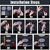 2-Tier Round Acrylic Sun Glasses Storage Display Stands ODIS-WH0079-050-3