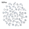 50Pcs 2 Styles Electroplate Glass Beads EGLA-YW0005-03B-1