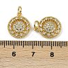 Brass Micro Pave Cubic Zirconia Pendants KK-I358-063G-D-3