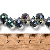 Electroplate Glass Beads Strands EGLA-D030-17U-4
