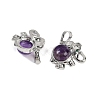 Natural Amethyst Pendants G-I374-A-P15-2