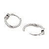 Rack Plating Brass Hoop Earrings EJEW-N055-34P-RS-2