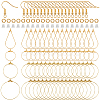 DIY Brass Teardrop & Ring Dangle Earring Making Kit KK-SP0002-10A-1