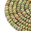 Natural Unakite Beads Strands G-P575-A12-8x5mm-01-3