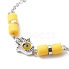 Evil Eye Handmade Lampwork Earring & Bracelet Sets SJEW-JS01250-4