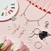 DIY Awareness Ribbon Theme Keychin Making Kit DIY-PH0020-71-5
