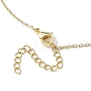 Brass Flower Lariat Necklace NJEW-JN04621-6