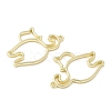 Alloy Open Back Bezel Pendants FIND-L025-02G-2