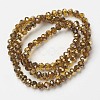 Electroplate Transparent Glass Beads Strands EGLA-A034-T4mm-O17-2
