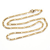 PVD Vacuum Plating 304 Stainless Steel Figaro Chain Necklaces NJEW-S420-003C-G-4
