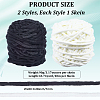 2 Skeins 2 Colors Super Bulky Chenille Polyester Yarn OCOR-CY0002-63A-2