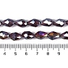 Transparent Electroplate Glass Beads Strands EGLA-N013-T8mm-B03-4
