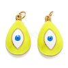 Brass Enamel Pendants KK-O140-01G-2