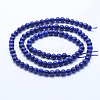 Natural Lapis Lazuli Beads Strands G-P342-01-4mm-A-2