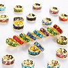Brass Grade A Rhinestone Spacer Beads RSB038NFG-1