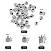 6Pcs 3 Styles Brass Micro Pave Cubic Zirconia Beads ZIRC-SZ0001-17-2