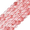 Synthetic Cherry Quartz Glass Beads Strands G-H349-A01-27-2