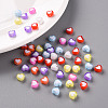 Transparent Heart Acrylic Beads TACR-S117-M-7