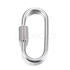 Tarnish Resistant 304 Stainless Steel Screw Carabiner Lock Charms STAS-H107-04A-P-1