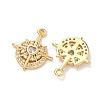 Brass Micro Pave Cubic Zirconia Pendants KK-A281-24G-01-2
