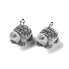 Animal Shape Flocky Resin Pendants RESI-Q229-01A-1