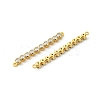 SHEGRACE Brass Pave Clear Cubic Zirconia Connector Charms XGRQ3P478-640G-2