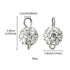 Polymer Clay Rhinestone Connector Charms PALLOY-YW0001-41-4